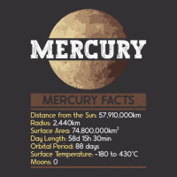 Mercury Facts Mercury Planet Space Lover Vintage Hoodie | Artistshot