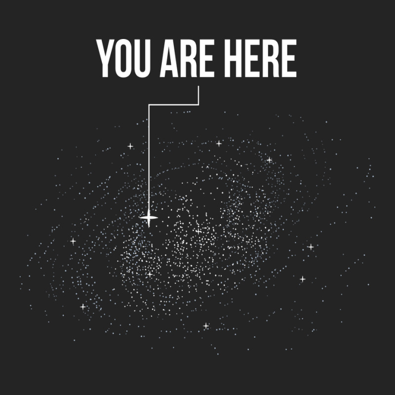 You Are Here Solar System Moon Space Hippie Yellow 3/4 Sleeve Shirt | Artistshot