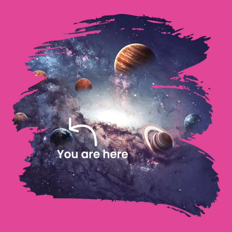 You Are Here Solar System Moon Space Girl T-shirt | Artistshot