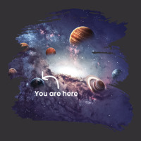 You Are Here Solar System Moon Space Girl Vintage Short | Artistshot