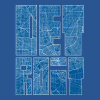 Detroit Michigan Usa Map Typography Blueprint T-shirt | Artistshot