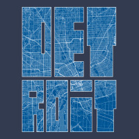 Detroit Michigan Usa Map Typography Blueprint V-neck Tee | Artistshot