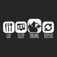 Eat Sleep Drums Drummer Mantra Ladies Fitted T-shirt | Artistshot