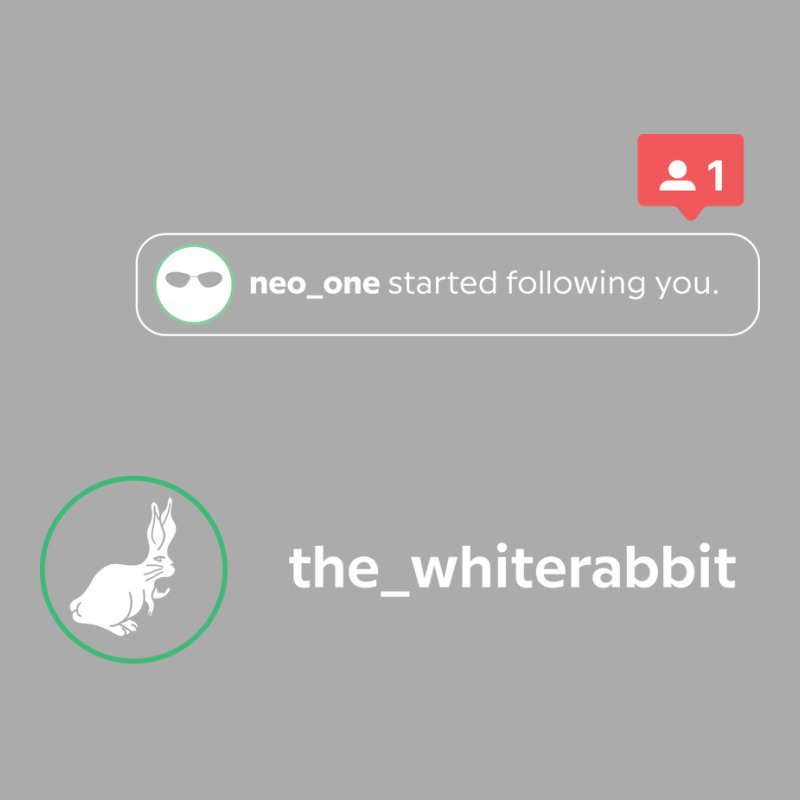 The White Rabbit Followers White Font Movie Parody T-shirt | Artistshot