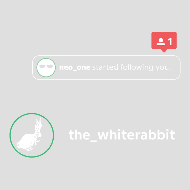 The White Rabbit Followers White Font Movie Parody V-neck Tee | Artistshot