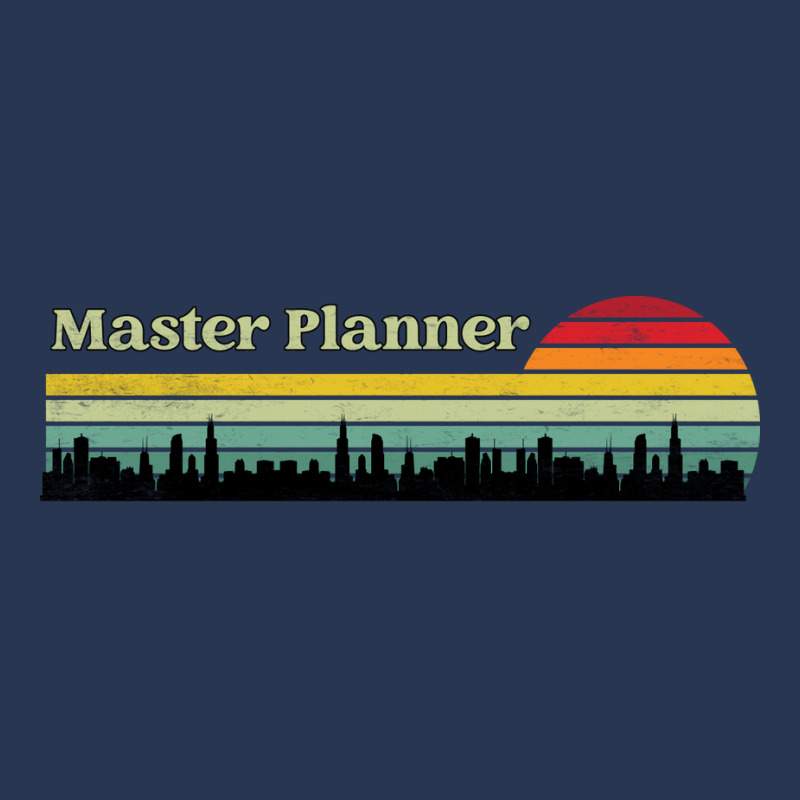 Master Planner Retro Sunset Skyline Design Men Denim Jacket | Artistshot