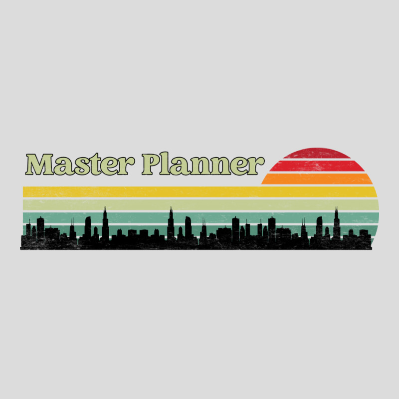 Master Planner Retro Sunset Skyline Design Men's Polo Shirt | Artistshot