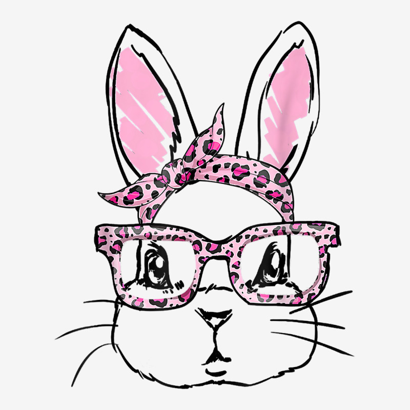 Cute Bunny Face Leopard Glasses Headband Happy Easter Day T Shirt Adjustable Cap by javauxswar | Artistshot