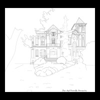 Old Manor House Architectyral Design Adjustable Cap | Artistshot