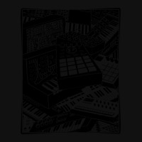 Electronic Musician Loves Synthesizers Landscape Canvas Print | Artistshot