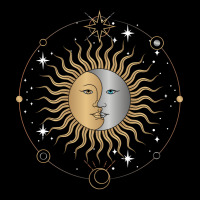 Boho Aesthetic Celestial Bodies Sun Moon Astronomy 70s Pocket T-shirt | Artistshot