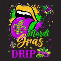 Mardi Gras Dripping Lips Funny Mardi Gras Drip Colors T Shirt Vintage Cap | Artistshot