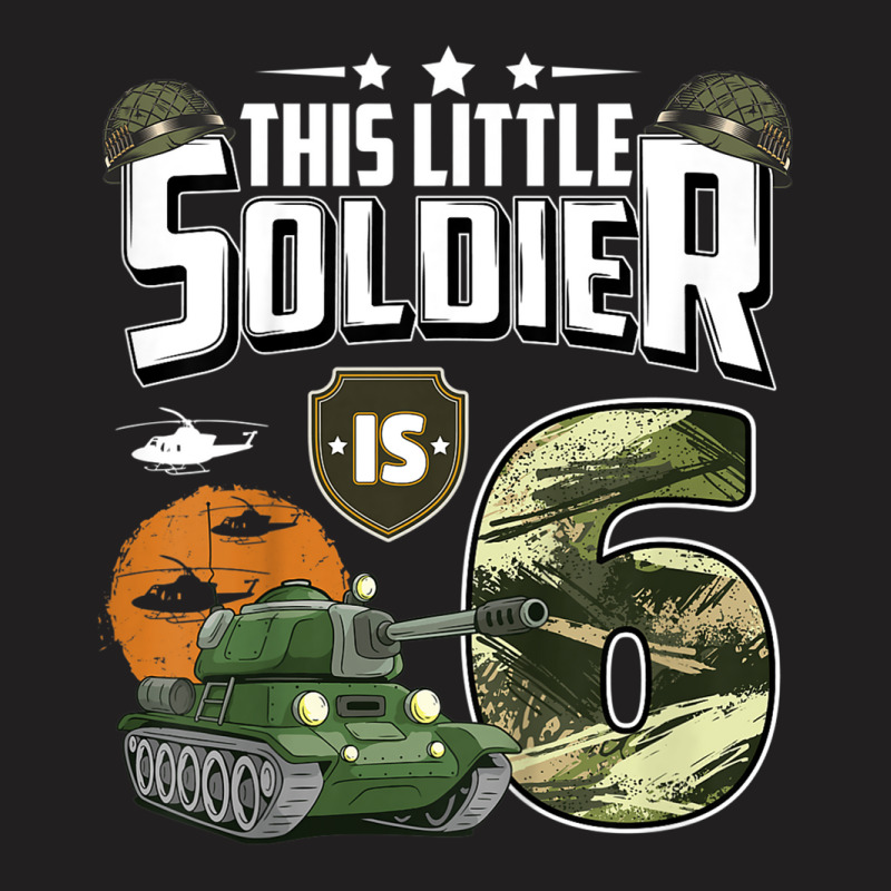 Kids 6 Year Old Soldier 6th Birthday Military Themed Camo Boys T Shirt T-shirt | Artistshot