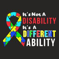 Autism Awareness T  Shirt Autism Is Not A Disability It's A Different Ladies Fitted T-shirt | Artistshot