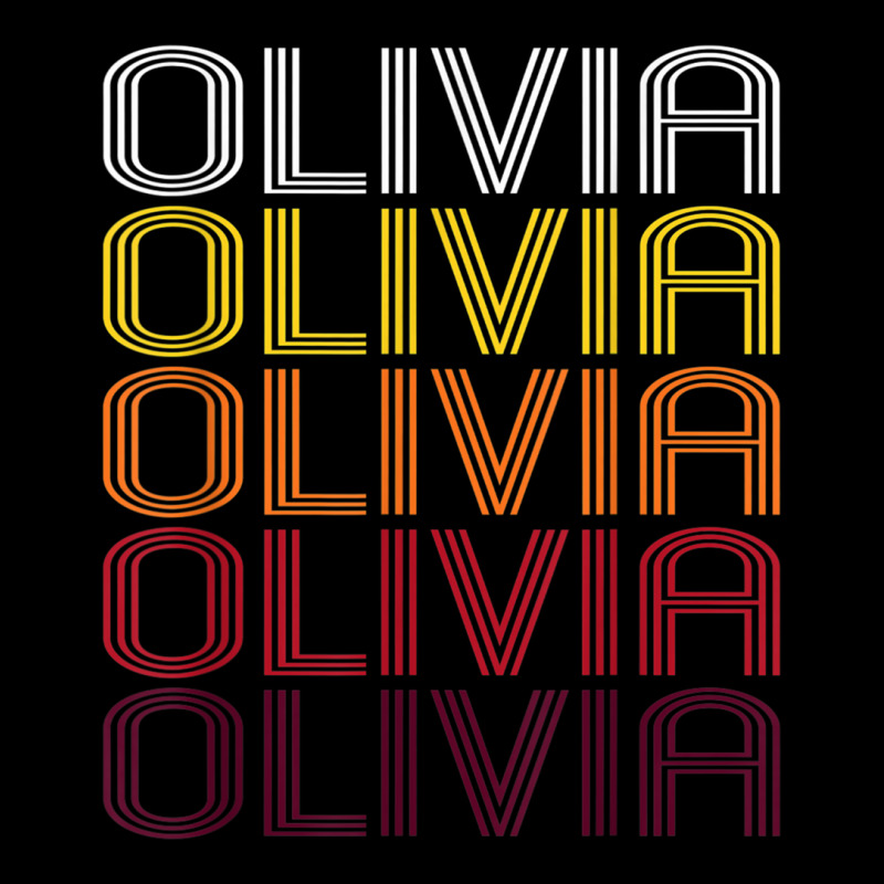 Olivia Retro Wordmark Pattern   Vintage Style T Shirt Zipper Hoodie by choninzel | Artistshot