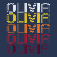 Olivia Retro Wordmark Pattern   Vintage Style T Shirt Men Denim Jacket | Artistshot