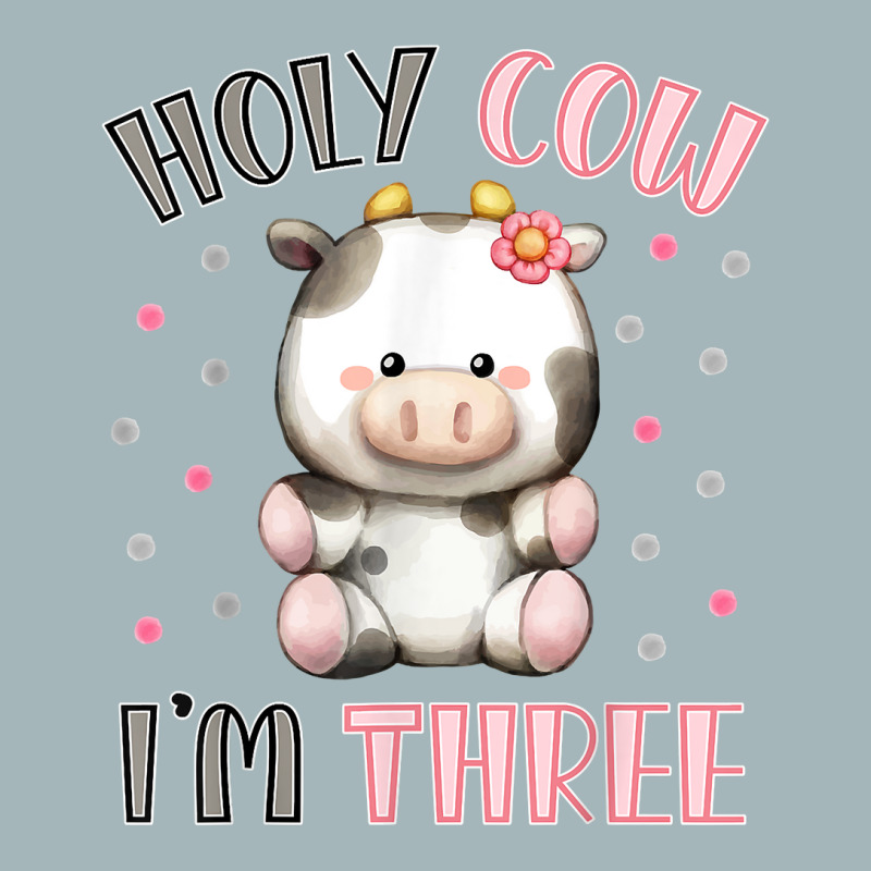 Holy Cow I'm Three Cute Farm Animal 3rd Birthday For Girl T Shirt Unisex Sherpa-lined Denim Jacket | Artistshot