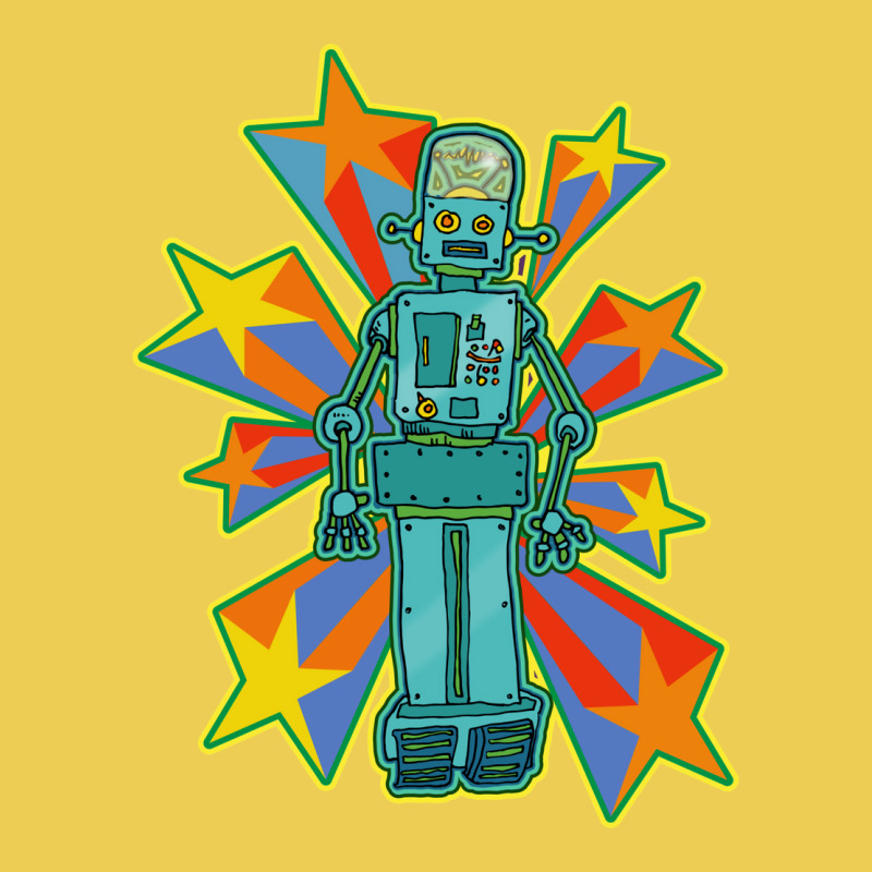 Super Cool Blue Robot With Shooting Stars Graphic T-shirt | Artistshot