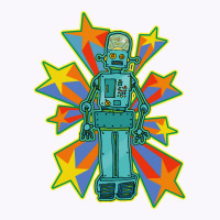 Super Cool Blue Robot With Shooting Stars Tank Top | Artistshot