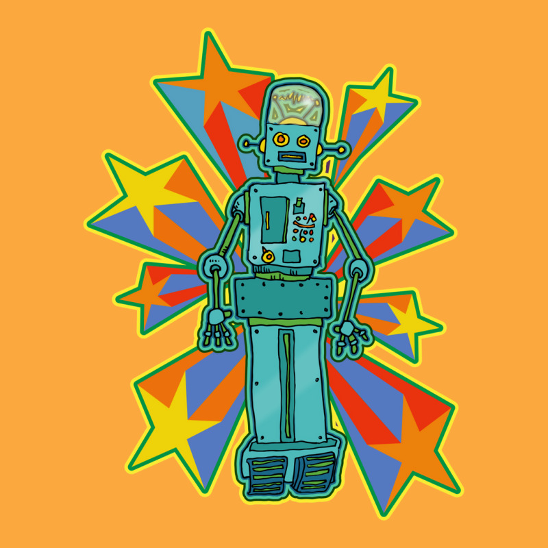 Super Cool Blue Robot With Shooting Stars Zipper Hoodie | Artistshot