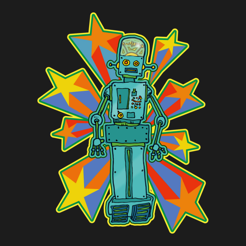 Super Cool Blue Robot With Shooting Stars Hoodie & Jogger Set | Artistshot