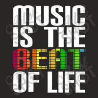 Music Is The Beat Of Life Novelty Gifts. 1 Ladies Fitted T-shirt | Artistshot