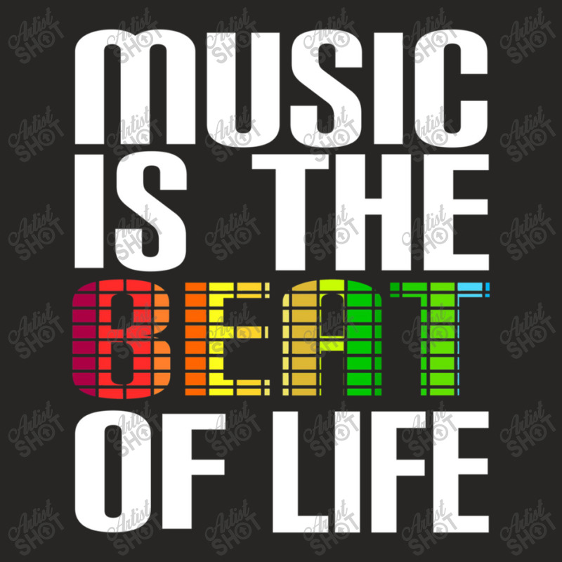 Music Is The Beat Of Life Novelty Gifts. 1 Ladies Fitted T-Shirt by JustinWinecoff | Artistshot