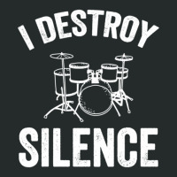 I Destroy Silence  Drummer Gift Women's Triblend Scoop T-shirt | Artistshot