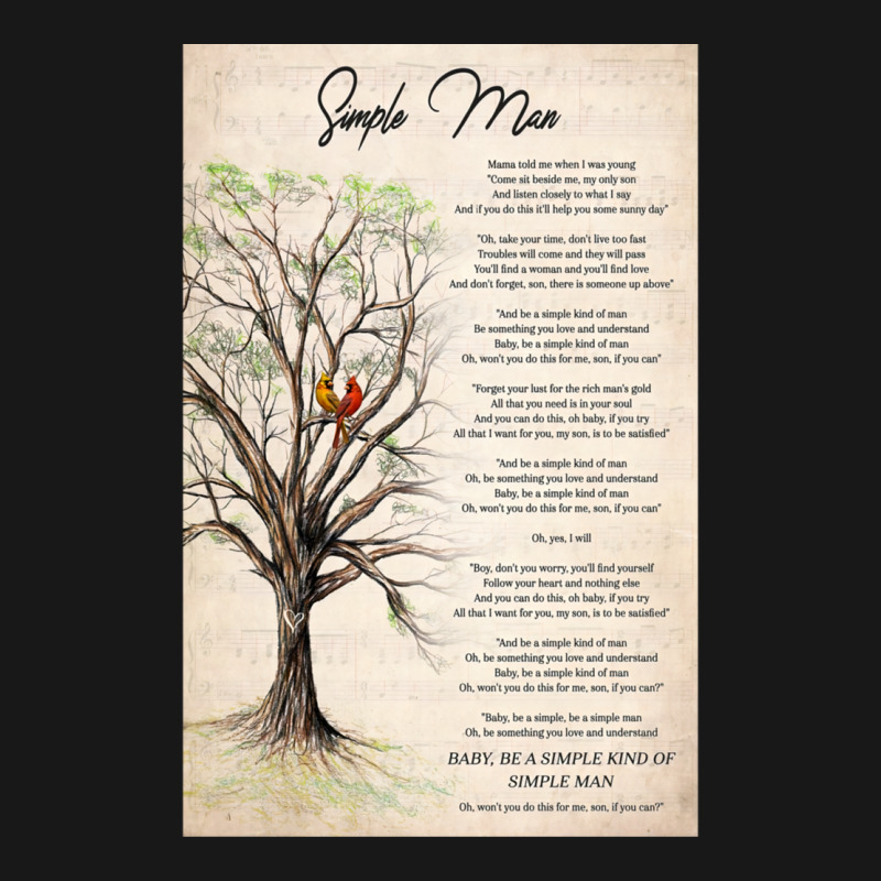 Simple Man Lyrics Poster7 Flannel Shirt | Artistshot