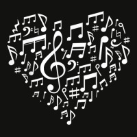 Heart Shape Musical Notes Music Lovers Gifts Valentines Day T Shirt Scorecard Crop Tee | Artistshot