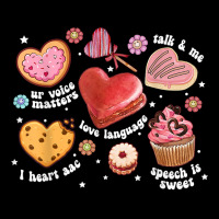 Hearts Candy Speech Language Pathologist Slp Valentines Day T Shirt Adjustable Cap | Artistshot