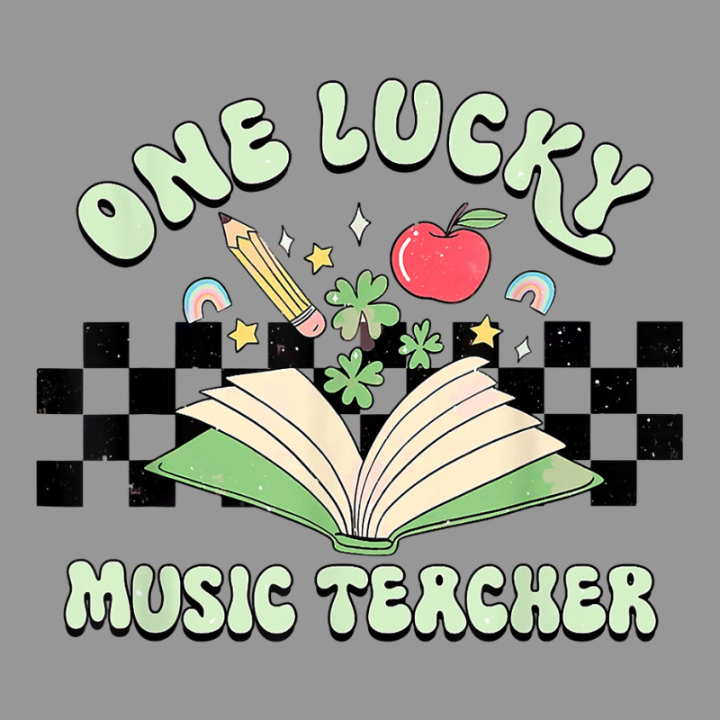 Groovy St Patricks Day Shamrock One Lucky Music Teacher T Shirt Women's V-Neck T-Shirt by pearleql2katnik | Artistshot