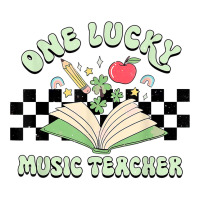 Groovy St Patricks Day Shamrock One Lucky Music Teacher T Shirt Crop Top | Artistshot