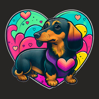 I Love My Dachshund Sausage Dog Valentines Weenie T Shirt Ladies Fitted T-shirt | Artistshot