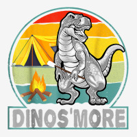 Funny Dinos'more Camping Dinosaur Camp Smore Dino Campfire T Shirt Drawstring Bags | Artistshot