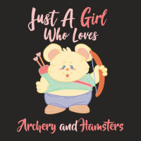 Just A Girl Who Love T  Shirt Just A Girl Who Loves Archery And Hamste Ladies Fitted T-shirt | Artistshot