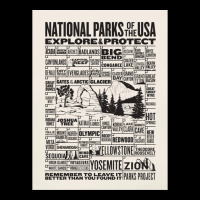 National Parks Checklist Poster Adjustable Cap | Artistshot