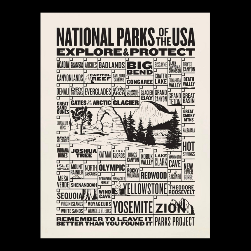 National Parks Checklist Poster Adjustable Cap by JeanneMarieHass | Artistshot