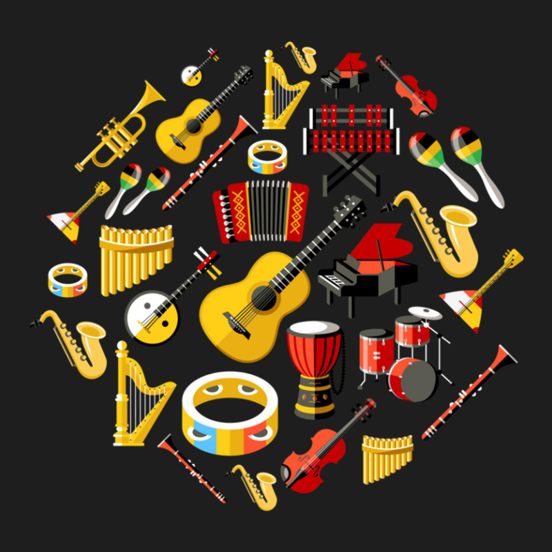 Music Instruments Lover Classic T-shirt by HakimMohamed | Artistshot