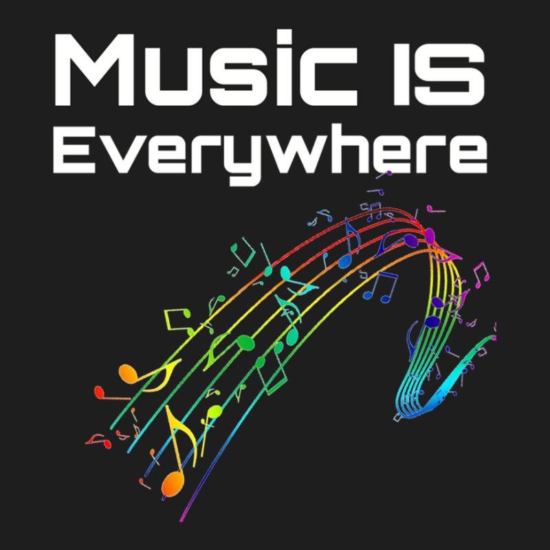 Music Is Everywhere  Funny On Demand Classic T-shirt by HakimMohamed | Artistshot