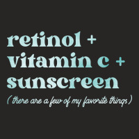 Retinol Vitamin C And Sunscreen Aesthetic Esthetician Nurse Pullover H Ladies Fitted T-shirt | Artistshot