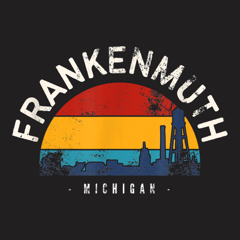 Retro Cityscape Frankenmuth Michigan T Shirt T-shirt | Artistshot