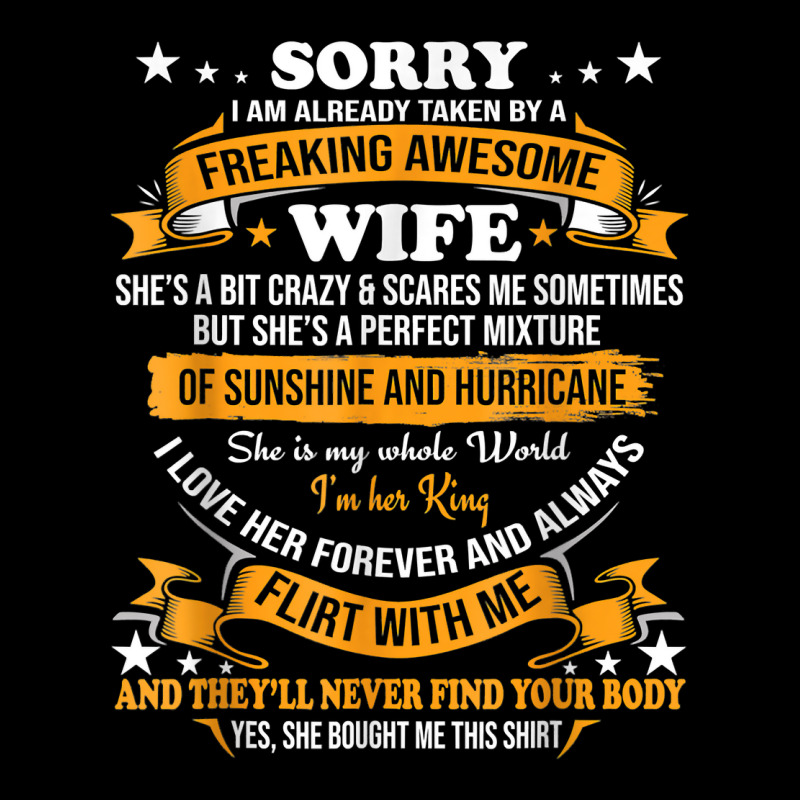 Sorry I Am Already Taken By Awesome Wife Valentine Day T Shirt Pocket T-shirt | Artistshot