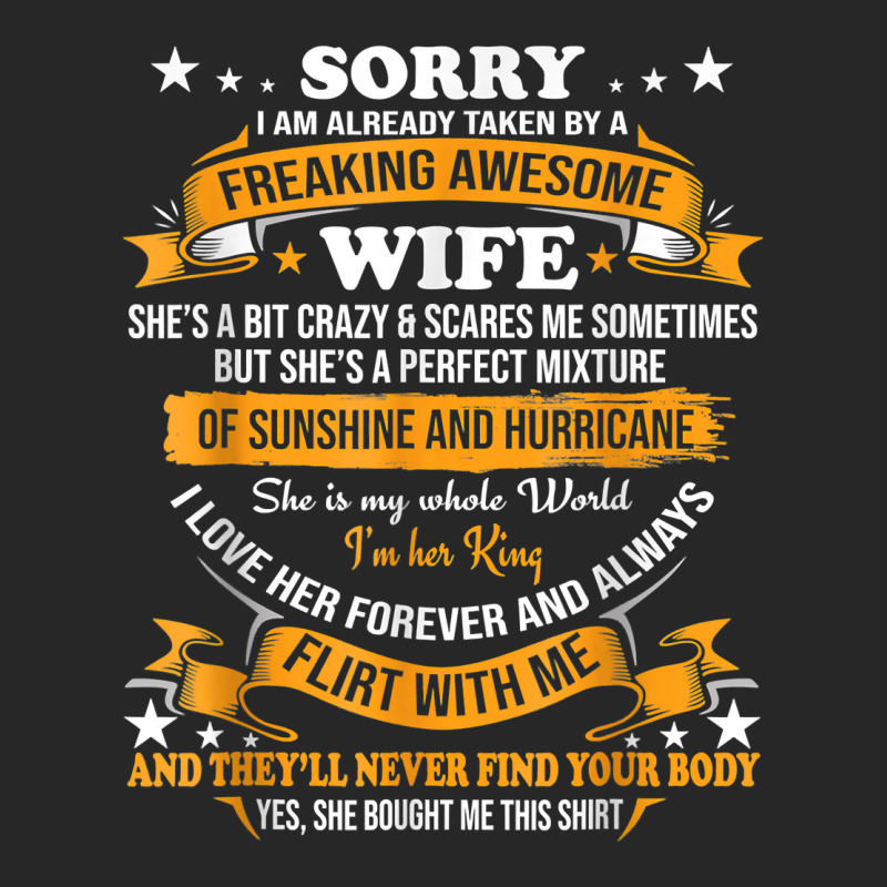 Sorry I Am Already Taken By Awesome Wife Valentine Day T Shirt Men's T-shirt Pajama Set | Artistshot