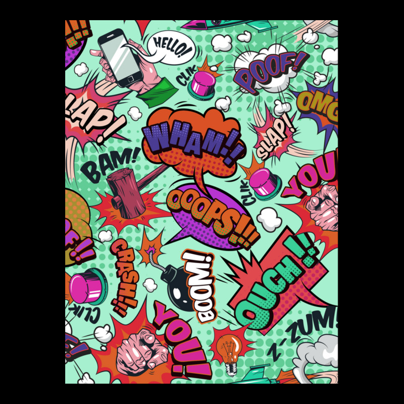 Cartoon Fight Words Colorful Seamless Pattern T-shirt Adjustable Cap by TinaCrisp | Artistshot