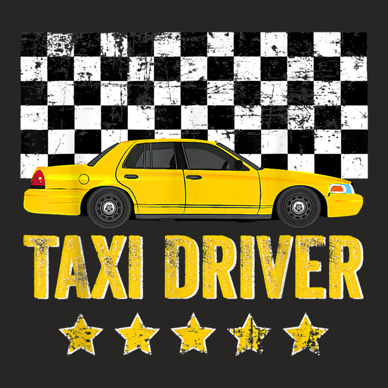 Taxi Cab Driver Vintage Checker Gift Tee For Dads & Kids T Shirt Ladies Fitted T-Shirt by kaykemyjoa | Artistshot