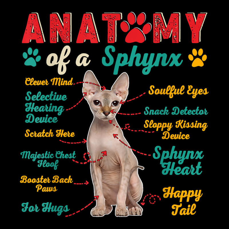 Vintage Anatomy Of A Sphynx Clever Soulful Happy Tails T Shirt Zipper Hoodie | Artistshot