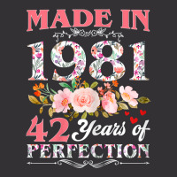 Womens Made In 1981 Floral 42 Year Old 42nd Birthday Gift For Women T Vintage Short | Artistshot