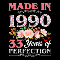 Womens Made In 1990 Floral 33 Year Old 33rd Birthday Gift For Women T Pocket T-shirt | Artistshot