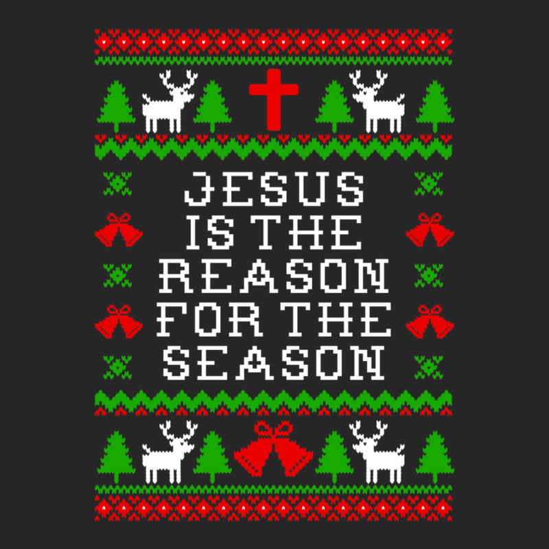 Jesus Is The Reason For The Season - Ugly Christmas Sweater Style Men's T-shirt Pajama Set by ChristineErevelles | Artistshot